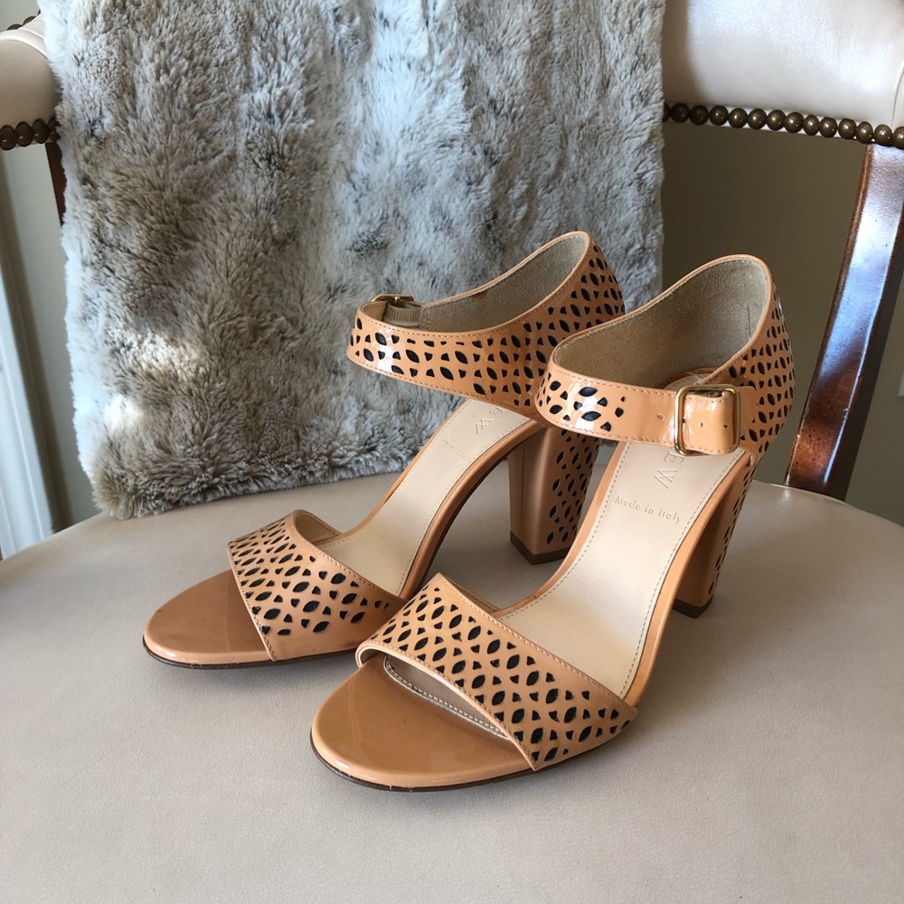 J. Crew patent leather chunky heels shoes